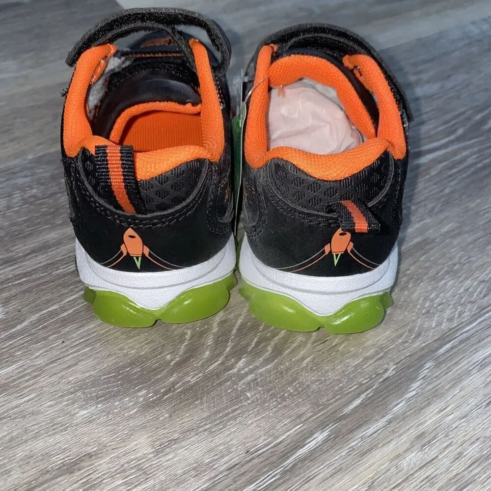 Disney Toy Story Buzz Lightyear Woody Light Up Sneakers Shoes Toddler Sz 7